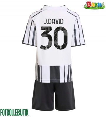 Juventus Jonathan David #30 Hemmaställ Barn 2025-26 Kortärmad (+ Korta byxor)